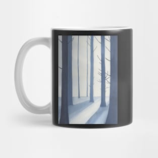 Winter Woods in Blue Mug